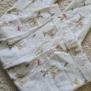 Kids 4T Reindeer Print Leggings - Cream